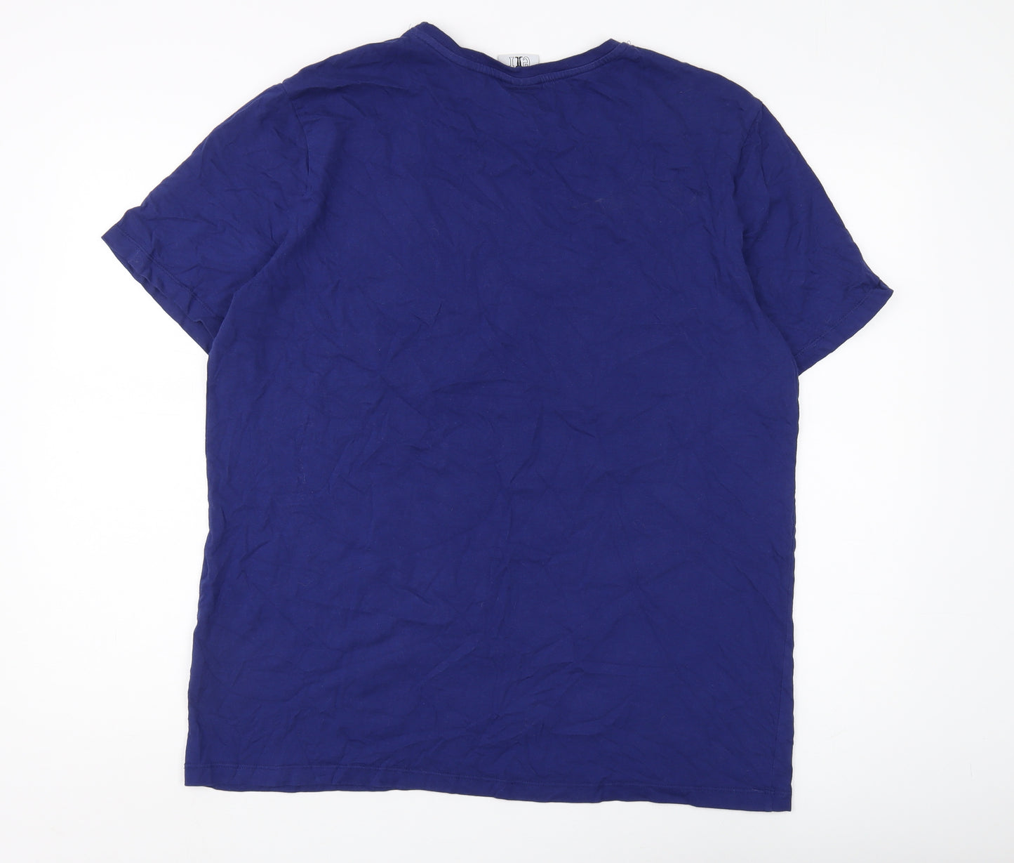 Elf Men's XL Blue Christmas Graphic T-Shirt