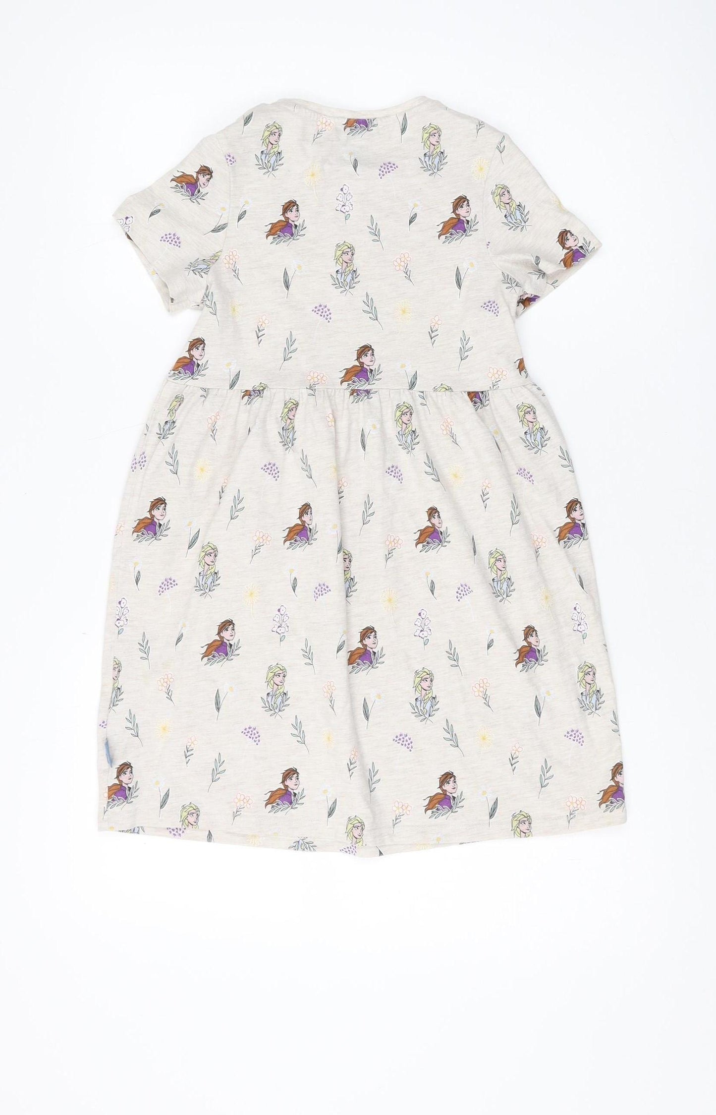 Marks and Spencer Girls Beige Frozen Dress 8-9Y A-Line