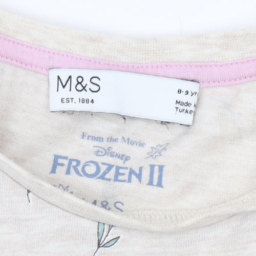 Marks and Spencer Girls Beige Frozen Dress 8-9Y A-Line