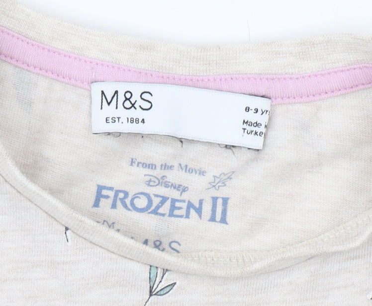 Marks and Spencer Girls Beige Frozen Dress 8-9Y A-Line