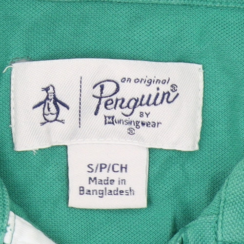 Original Penguin Men's Green Polo Shirt - Size S