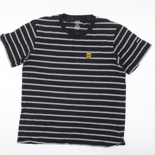 UT Men's Black Star Wars Striped T-Shirt M