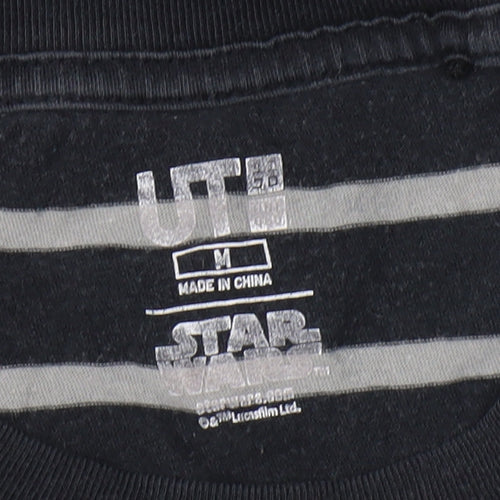 UT Men's Black Star Wars Striped T-Shirt M