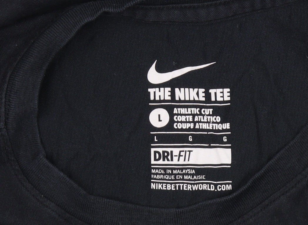 Nike Men's L Black Athletic Fit Dri-FIT T-Shirt
