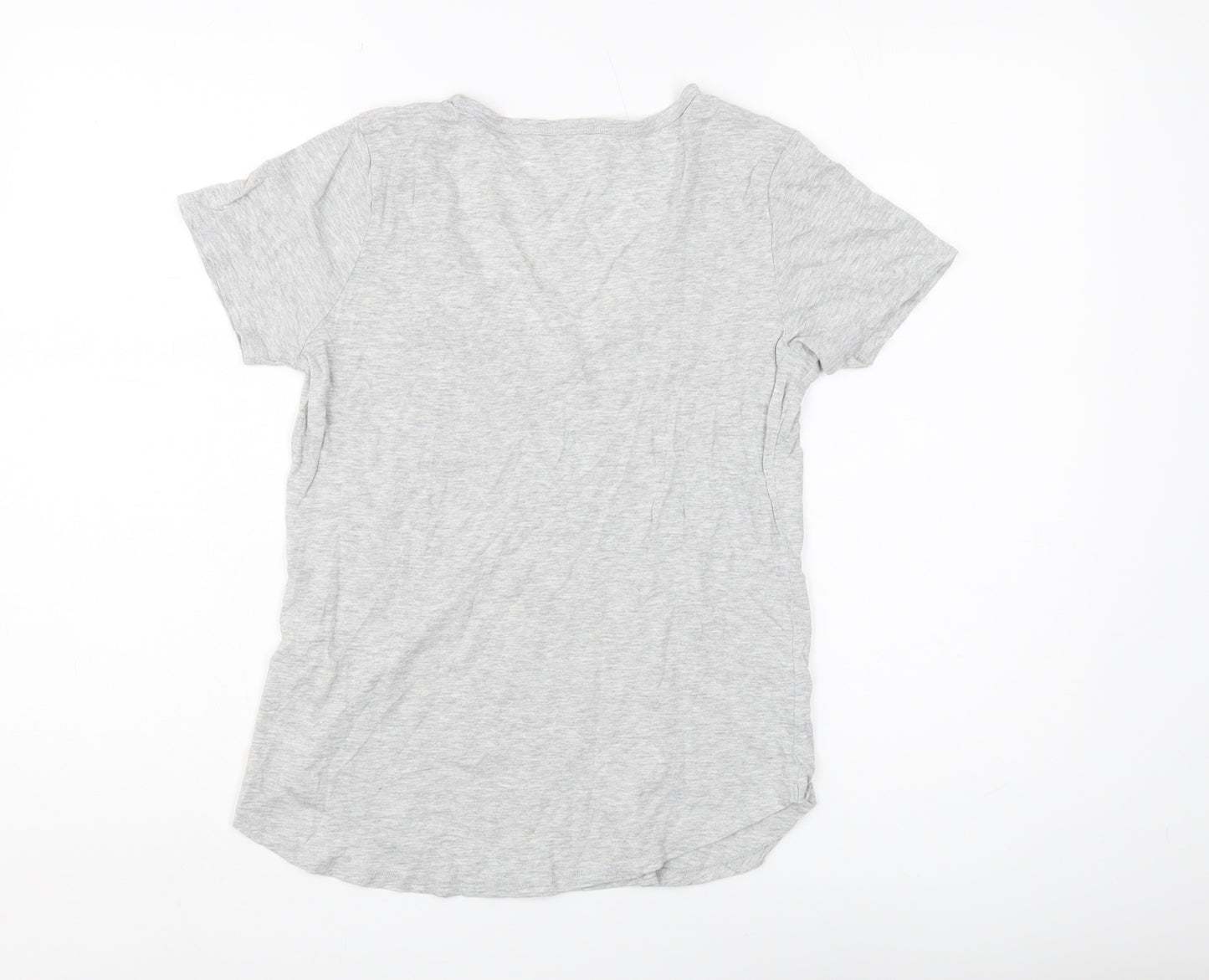 Abercrombie & Fitch Women's Grey V-Neck T-Shirt