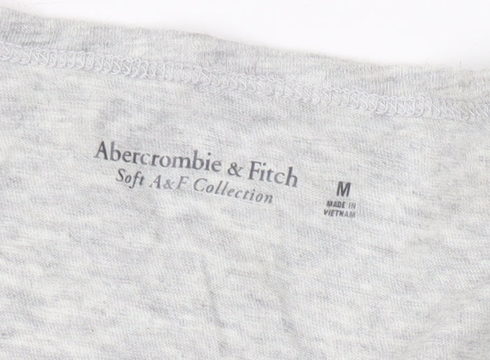 Abercrombie & Fitch Women's Grey V-Neck T-Shirt