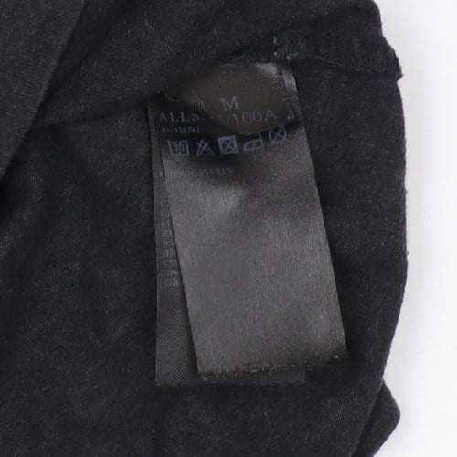 AllSaints Men's Black Medium Cotton Logo T-Shirt
