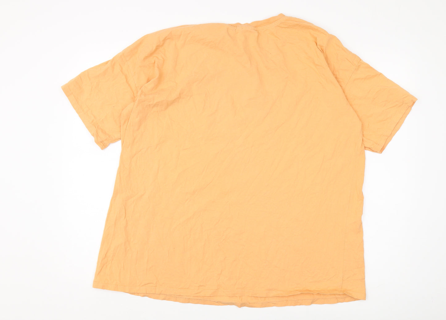 ASOS Unisex Orange Cotton Relaxed T-Shirt Size 16