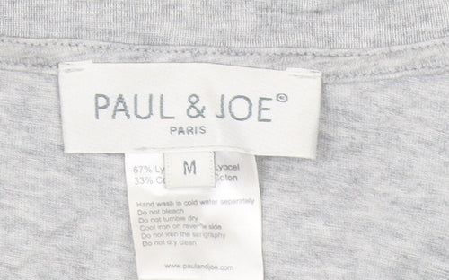 Paul & Joe Women's Grey Graphic T-Shirt, M, Casual Style