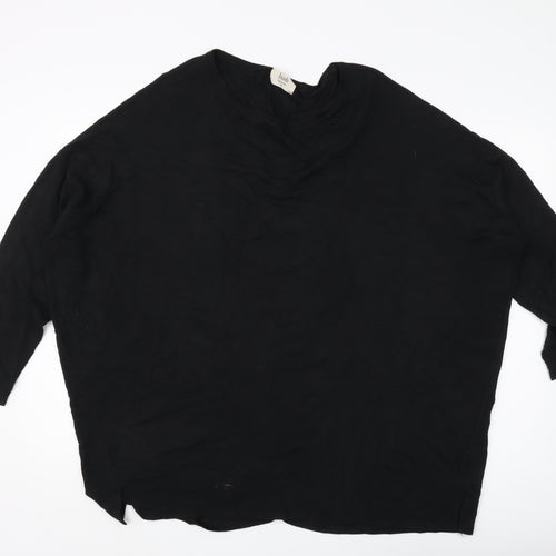 Hush Women’s Black XL 3/4 Sleeve Top