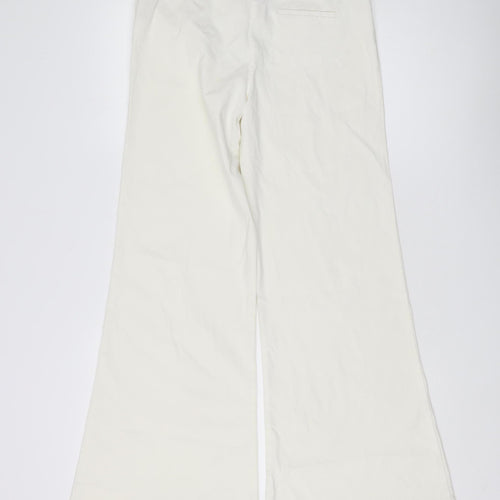 STARK Womens Ivory Wide-Leg Trousers Size 12