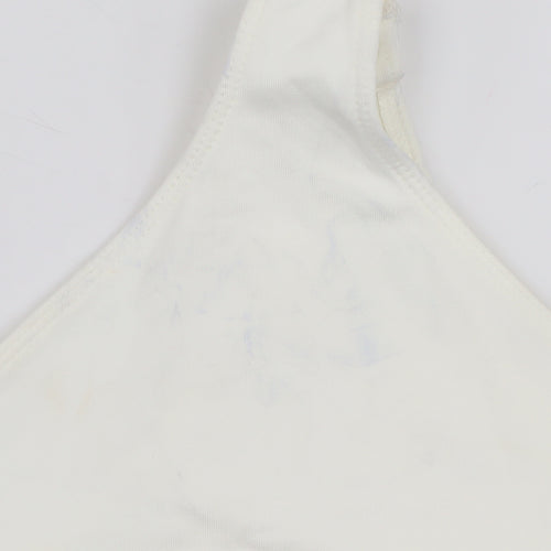 Stradivarius Women's White Bodysuit M Sweetheart Neck