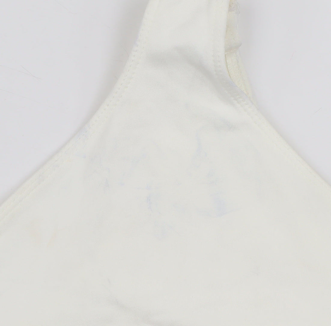 Stradivarius Women's White Bodysuit M Sweetheart Neck