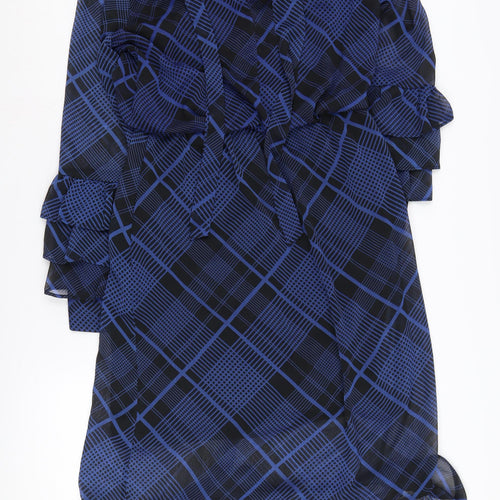 Next Women's Blue Geometric Shift Dress - Size 14