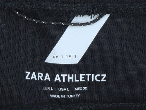 Zara Men's Black Joggers L Athletic Fit Training