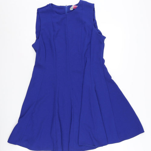 Dorothy Perkins Women's Blue A-Line Sleeveless Dress