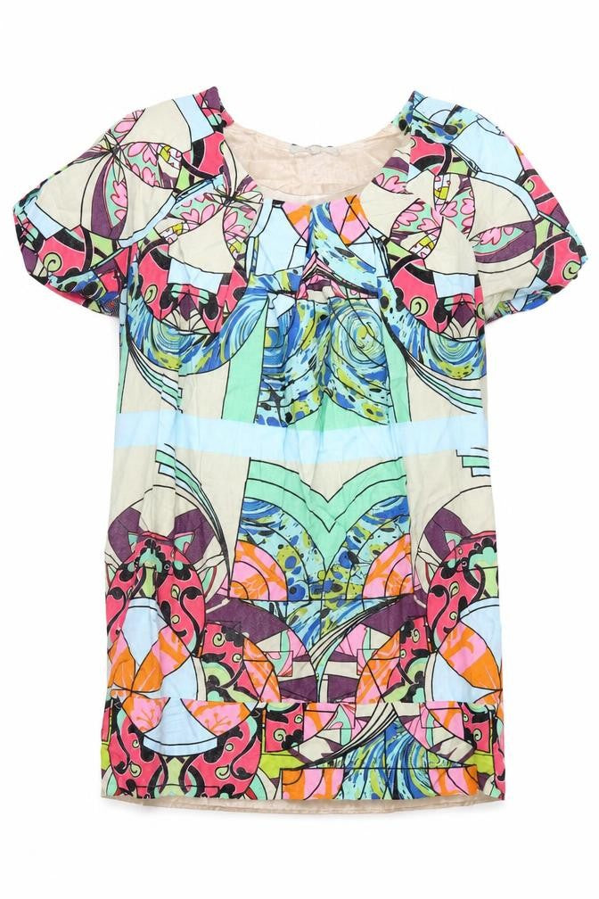 Front view of Aftershock London Women's Geometric Multicoloured Dress M