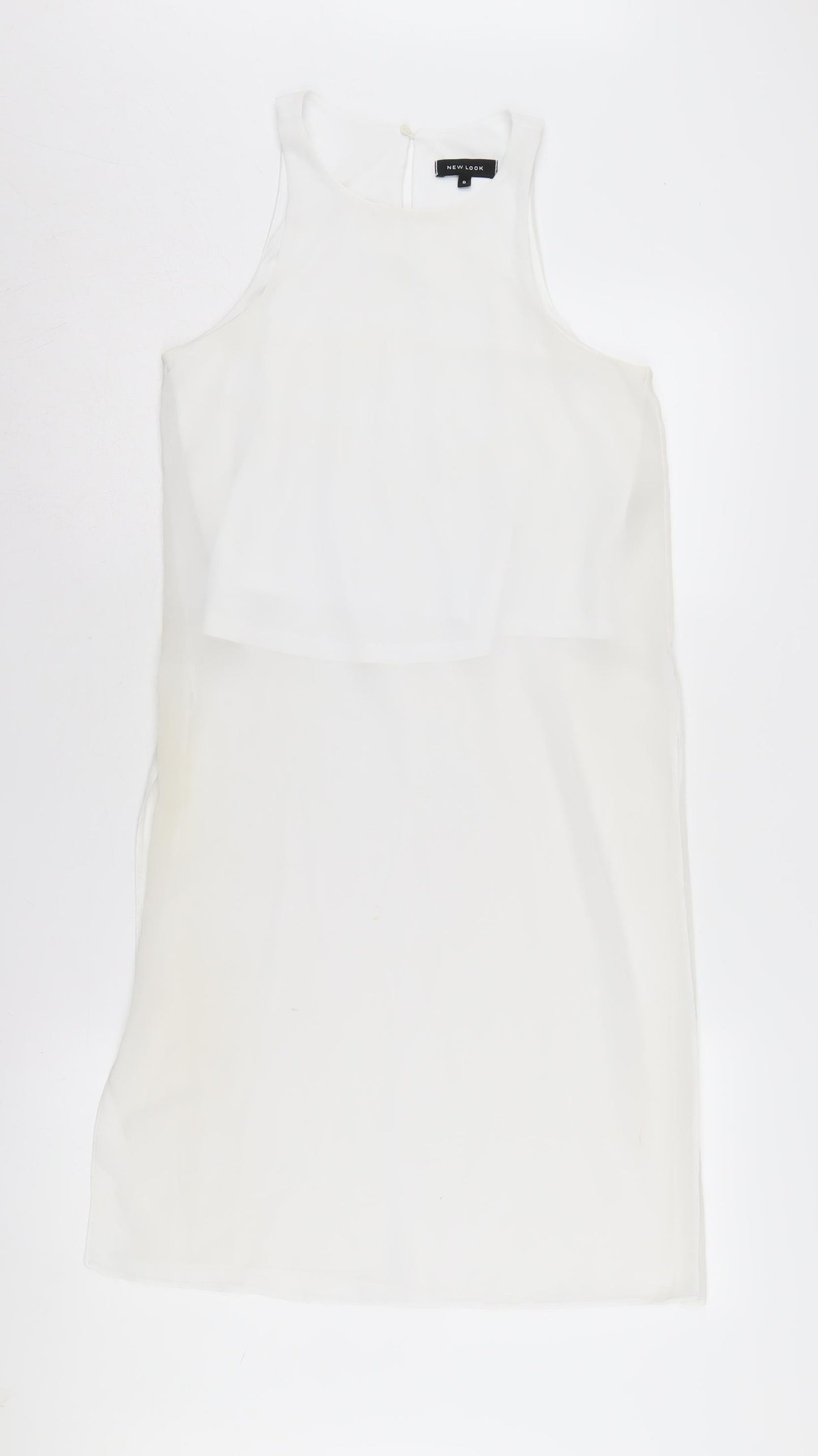 New Look Women's White Tank Top Size 8