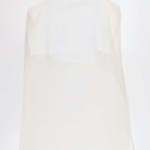 New Look Women's White Tank Top Size 8