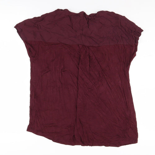 New Look Women's Red Blouse, Size 10, Short Sleeve