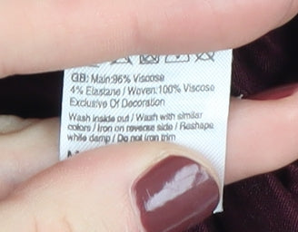 New Look Women's Red Blouse, Size 10, Short Sleeve