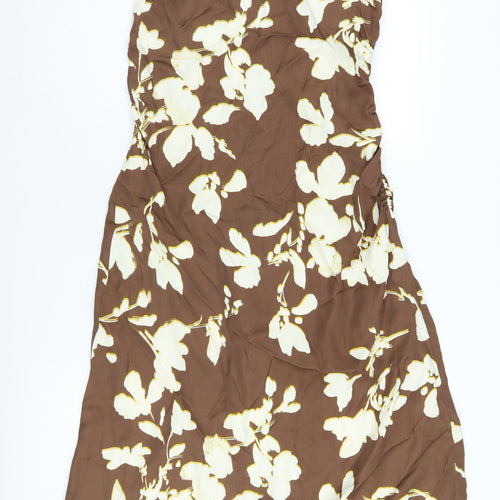 Marks and Spencer Women's Brown Floral Dress 12