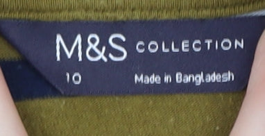 Marks and Spencer Women's Multicoloured Striped T-Shirt