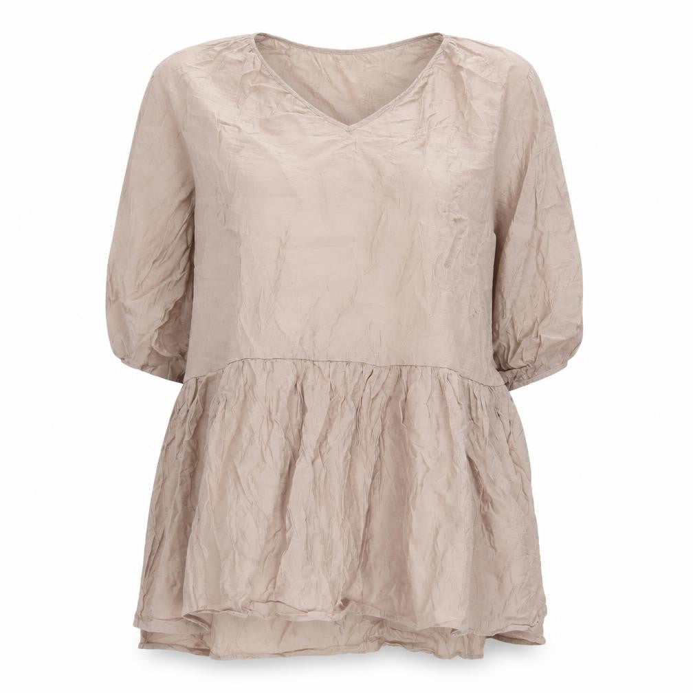H&M Women's Beige Swing Dress M Viscose Casual