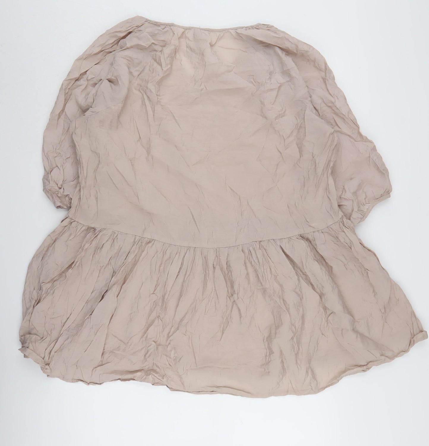 H&M Women's Beige Swing Dress M Viscose Casual
