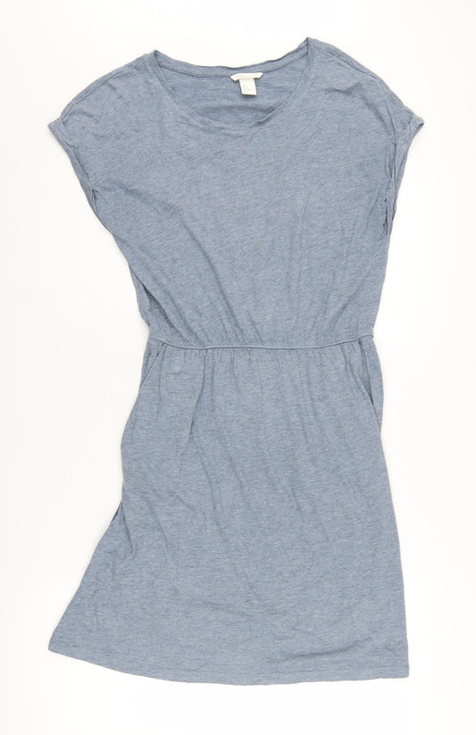 H&M Women's Blue M T-Shirt Dress, Cotton Modal