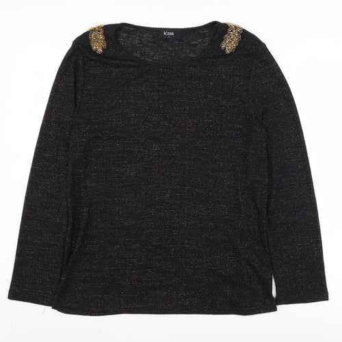 Klass Women's Black Beaded Pullover Jumper L