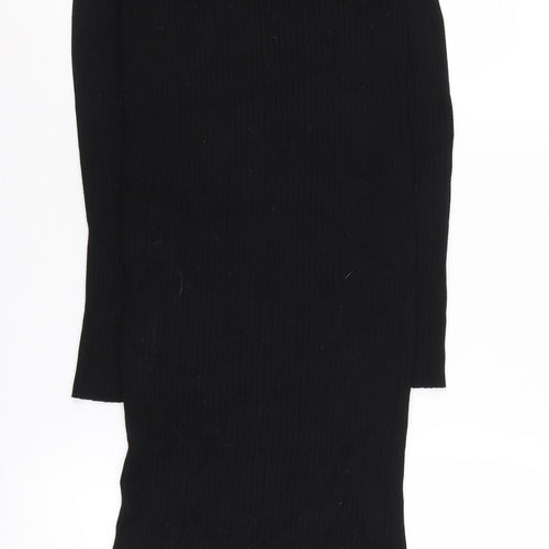 New Look Women's Black High Neck Dress Size 8