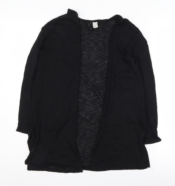 H&M Women's Black Cardigan XS Open Front Casual