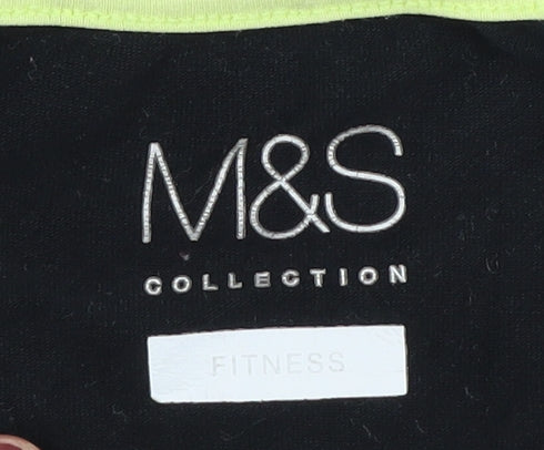 Marks and Spencer Women's Black V-Neck Athletic Top, UK 14