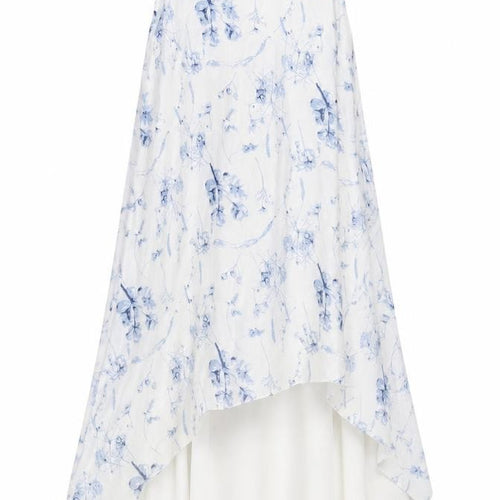 Izabel London White Floral Asymmetric Dress Size 8