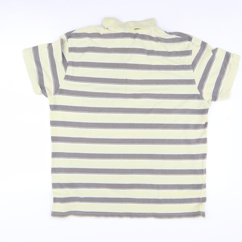 Next Men's Multicoloured Striped Polo Shirt XL