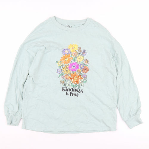 Next Girls Blue Floral Graphic Long Sleeve T-Shirt 10 Years
