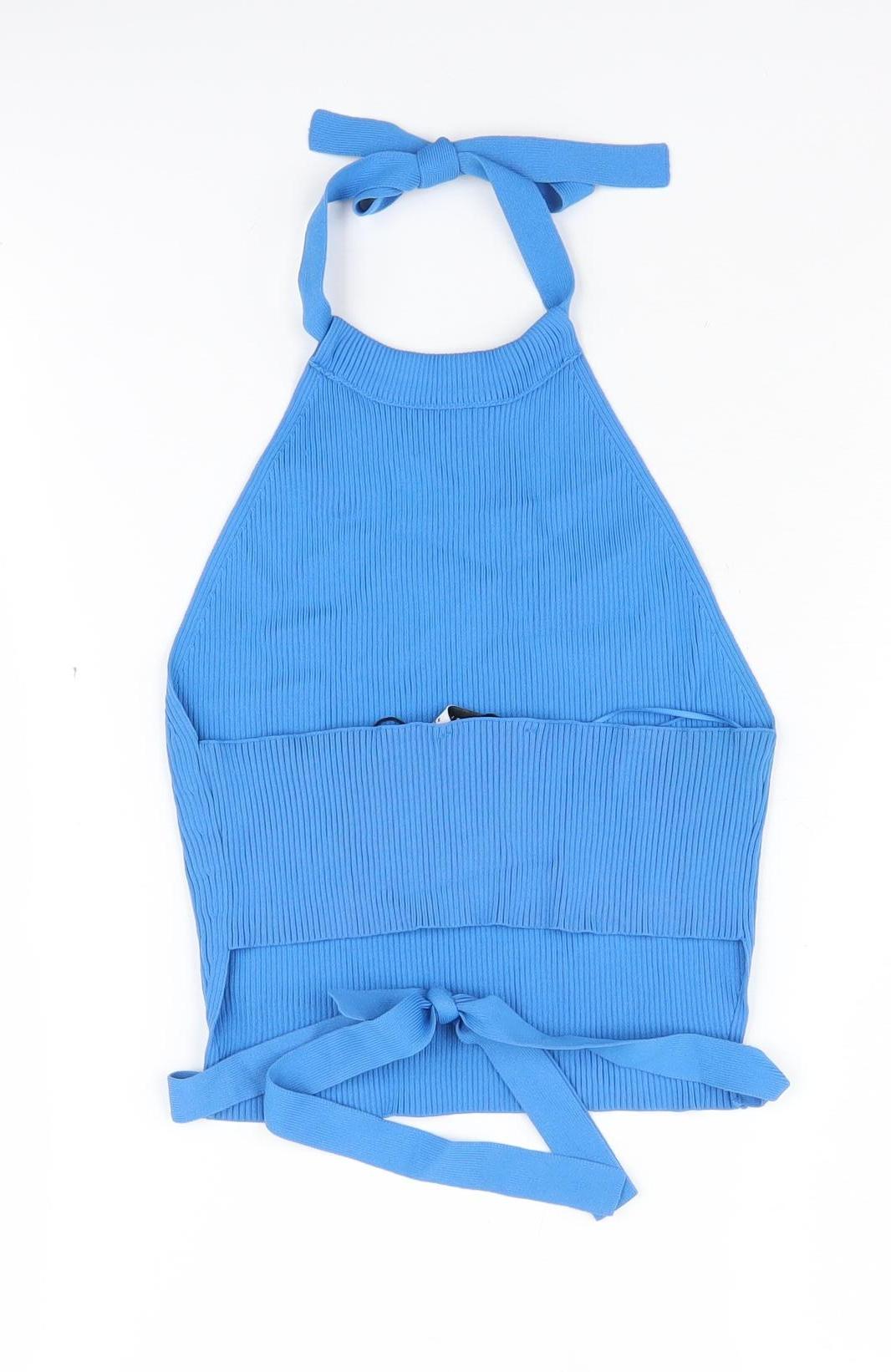 Zara Women's Blue Halter Tank Camisole Size 12
