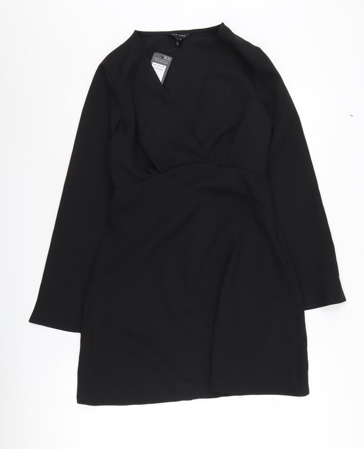 New Look Women's Black A-Line Dress Size 10