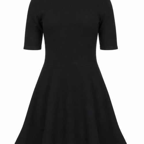 Topshop Women's Black Fit & Flare Dress Size 8