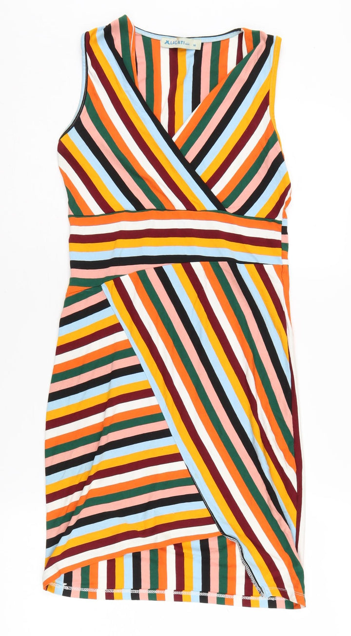 Laçati Women's Multicoloured Striped Bodycon Dress M