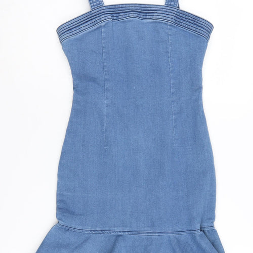 Parisian Women's Blue Denim Bodycon Dress - Size 8