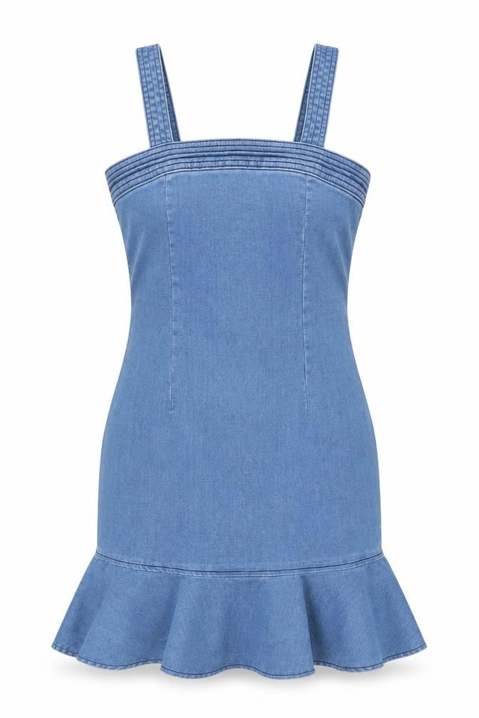 Parisian Women's Blue Denim Bodycon Dress - Size 8