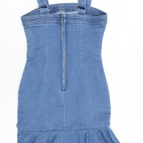 Parisian Women's Blue Denim Bodycon Dress - Size 8