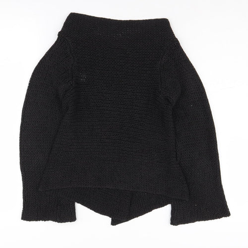 Principles Petite Women's Black Open-Knit Pullover Jumper S