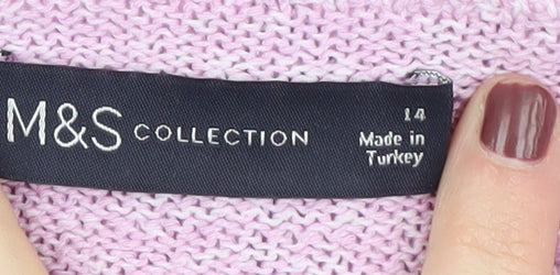 Marks and Spencer Women’s Pink Pullover Jumper Size 14