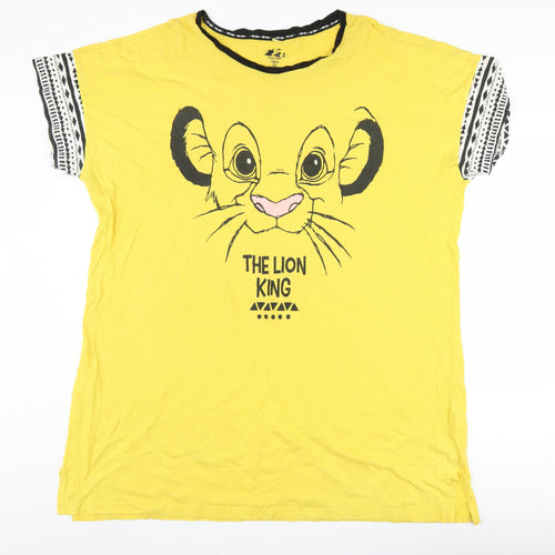 Disney Women's Yellow Lion King T-Shirt XL Casual