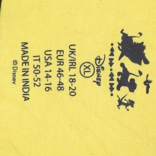 Disney Women's Yellow Lion King T-Shirt XL Casual