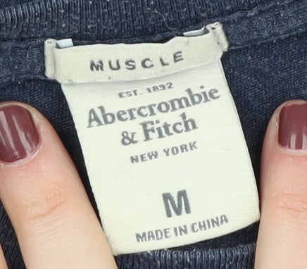 Abercrombie & Fitch Men's Blue M T-Shirt Crew Neck