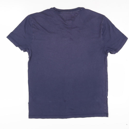 Tommy Jeans Men's Blue XS T-Shirt Crew Neck Logo Solid